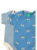 Little Green Radicals Bio-Baby-Bodysuit-Set 2er-Pack in Blau