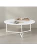 KADIMA DESIGN Design Couchtisch MDF Holz weiß matt Gestell Metall ø 80 cm