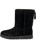 UGG Boots Classic Short Logo Zip in schwarz