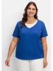 sheego Kurzarmshirt in royalblau