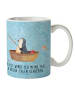 Mr. & Mrs. Panda Kunststoffbecher Pinguin Angelboot mit Spruch in Eisblau
