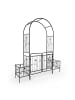 relaxdays Rosenbogen "Portal" in Schwarz - (B)202 x (H)220 x (T)50 cm