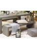 Beliani Gartenbank TARANTO in Grau - (W) 150 x (H) 40 x (L) 40 cm