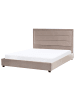 Beliani Doppelbett ROUEN in Beige/Schwarz - (W) 168 x (H) 112 x (L) 214 cm