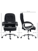 Vinsetto Bürostuhl-L64 x B75 x H111-121 cm-Schwarz