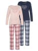 VIVANCE DREAMS Pyjama in blau-rosa