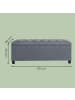 SONGMICS Sitzbank Melisa in Grau - (B)110 x (H)40 x (T)40 cm