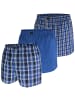 green panther Webboxershorts 3er Pack in Blau / Karo