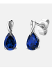 Diamant L'éternel Ohrringe aus 585 Weißgold mit Saphir