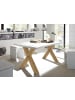 58 aufm Kessel ESSZIMMERTISCH Eike 2 200 x 100 x 75 Esstisch Asteiche/Weiß Matt Lack