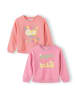 Minoti 2-er Pack Sweatshirt 30FLEECE106 in koralle