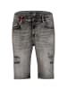 2Y Premium Denim Short in washed grey
