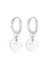 Elli Ohrringe 925 Sterling Silber Geo, Kreis, Plättchen in Silber