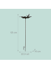 relaxdays Vogeltränke "Blatt" in Braun - (B)22,5 x (H)93 x (T)14 cm
