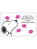 Snoopy The Peanuts Brotdose mit Trennwand Snoopy - Ein Kuss am Morgen in schwarz