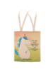 Mr. & Mrs. Panda Stofftasche Einhorn Mann Design mit Spruch in Weiß