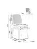 Beliani 4er-Set Esszimmerstuhl PLOSE in Beige/Schwarz