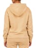 Reichstadt Damen Relaxed Fit Hoodie Marken-Stick in Beige