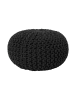 Beliani Pouf CONRAD in Schwarz - (W) 40 x (H) 25 x (L) 40 cm
