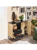 SoBuy Seitenschrank in Hell-Eiche - (W) 40 x (H) 85 x (L) 107 cm
