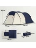 Outsunny Tunnelzelt in Marineblau & Cremeweiß 385L x 240B x 140H cm