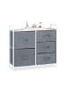 relaxdays Regalsystem in Grau - (B)83 x (H)77,5 x (T)29 cm