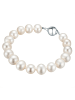 Valero Pearls Armband Sterling Silber Süßwasser-Zuchtperle weiß in weiß