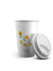 Mr. & Mrs. Panda Thermobecher To Go Sonnengruß Design ohne Spruch in Weiß