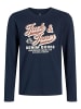 JACK & JONES Junior Langarmshirt JJELOGO TEE LS O-NEC 2 COL JNR in sky captain