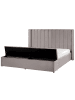 Beliani Doppelbett NOYERS in Grau - (W) 210 x (H) 132 x (L) 247 cm