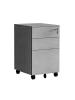 relaxdays Rollcontainer in Schwarz - (B)39 x (H)60 x (T)52 cm