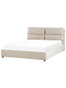 Beliani Doppelbett BATILLY in Beige - (W) 174 x (H) 105 x (L) 224 cm