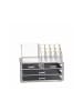 relaxdays Makeup Organizer in Transparent/Gold