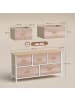 HOMCOM Kommode in Weiß 100L x 30B x 51,5H cm