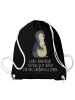 Mr. & Mrs. Panda Tasche Pinguin Blumen mit Spruch in Schwarz