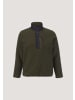Hessnatur Hessnatur Wollfleece Troyer Relaxed aus reiner Bio-Merinowolle in vintage oliv