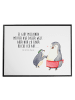 Mr. & Mrs. Panda schreibtischunterlage Pinguin mit Kind mit Spruch in Weiß