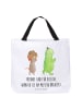 Mr. & Mrs. Panda Shopper Tasche Schildkröte Maus mit Spruch in Weiß