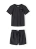 Minoti 2tlg. Set: T-Shirt & Shorts 23fleece119 in grau