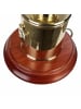 Licht-Erlebnisse Tischlampe (B)22 x (L)22 x (H)30 cm in Messing poliert Creme Holz