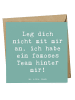 Mr. & Mrs. Panda Grußkarte Spruch Im Team zuMenschmenarbeiten mit S... in Meeresbrise