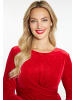 faina Damen Glitzerndes Samtkleid in Rot