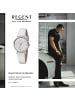 Regent Armbanduhr Regent Lederarmband weiß extra groß (ca. 32mm)