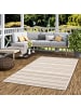 Pergamon In & Outdoor Teppich Campus Modern Bunt Streifen in beige