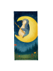 Mr. & Mrs. Panda Badehandtuch Pinguin Mond Design ohne Spruch in Eisblau