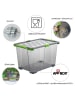 Rotho Evo Total Protection 65l Kiste mit Deckel und Räder in Anthrazit & Grün