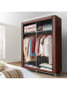 Intirilife Stoffschrank 108x45x170 cm in BIBER BRAUN