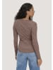 Hessnatur Hessnatur Softrib Streifen Henley Fitted aus Bio-Baumwolle und Modal in rosé