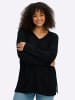 sheego Langarm-Pullover in schwarz