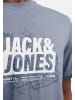 Jack & Jones T-Shirt 'Map Summer' in blau